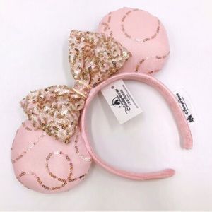Fantasy Pink Bow Minnie Ears Headband Disney Rare